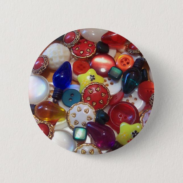 Heitre Weihnachtsknopf-Collage Button (Vorderseite)