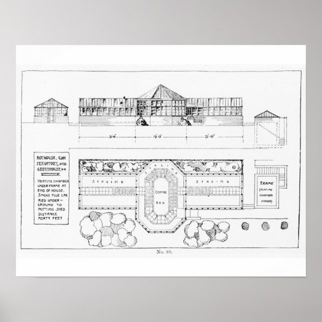 Heizanlage für ein Haus, einen Wintergarten und ei Poster (Vorne)