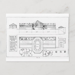 Heizanlage für ein Haus, einen Wintergarten und ei Postkarte