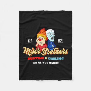 Heizen und Kühlen Brüder Weihnachten Retro Fleecedecke