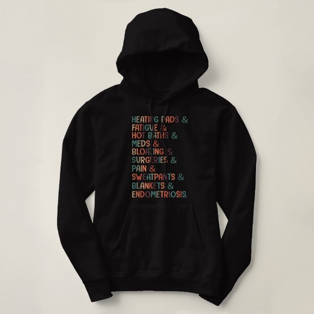 Heizkissen & Ermüdungsschuppen & Endometriose En Hoodie (Design vorne)