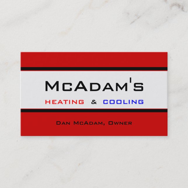 Heizkühlung HVAC Wärmepumpe Leistung A/C Visitenkarte (Vorderseite)