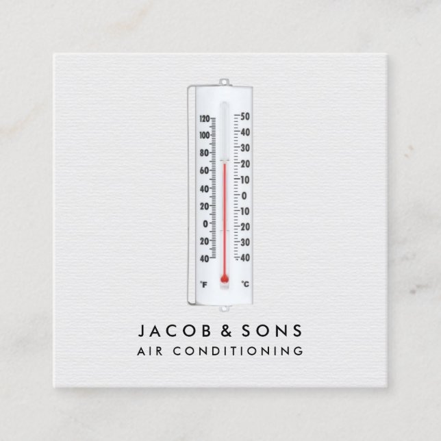 Heizlüftung Klimaanlage HVAC Quadratische Visitenkarte (Vorderseite)