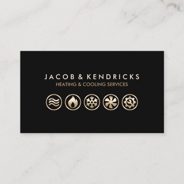 Heizlüftung Klimaanlage Visitenkarte (Vorderseite)