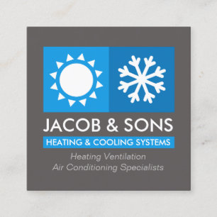 Heizlüftungs-Klimatisierungskühlung Busin Quadratische Visitenkarte