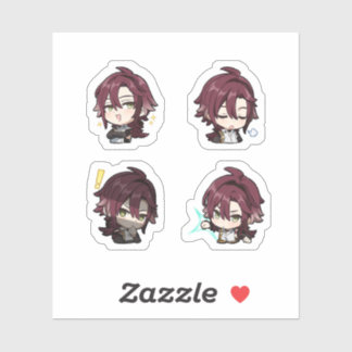 Heizou Genshin Impact 4er Stickerbogen Aufkleber