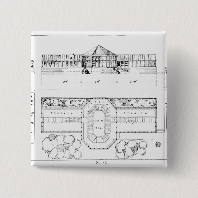 Heizsystem für ein Treibhaus, ein Konservatorium Button (Vorderseite)