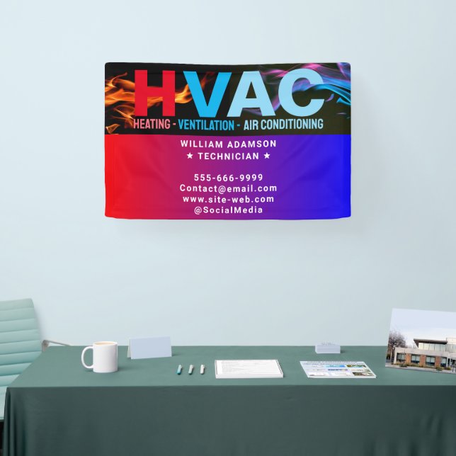 Heizung & Kühlung & Klimaanlage | Moderne HVAC Banner (Messe)