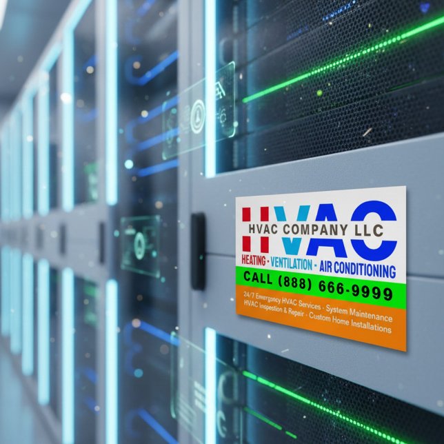 Heizung, Lüftung & Klimaanlagen - Pro HVAC Magnetische Visitenkarte (HVAC magnet business cards)