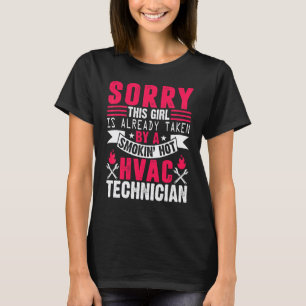 Heizung-Techniker Ehefrau Mechaniker Service Hvacr T-Shirt