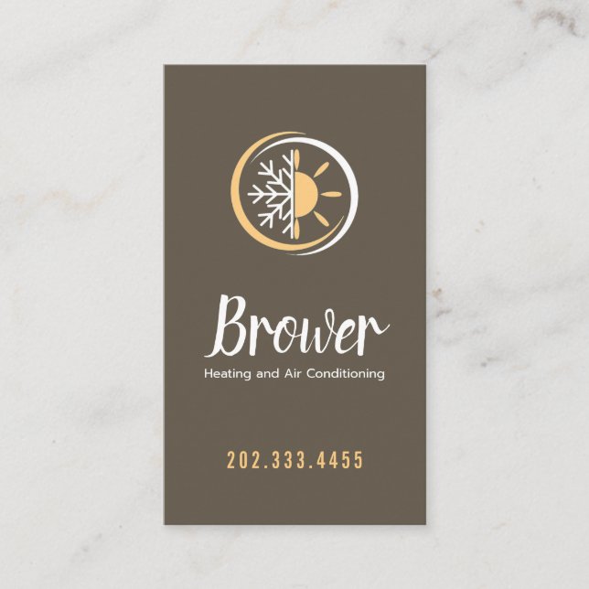 Heizung und Klimaanlage, Kühlung, Reparatur Visitenkarte (Vorderseite)