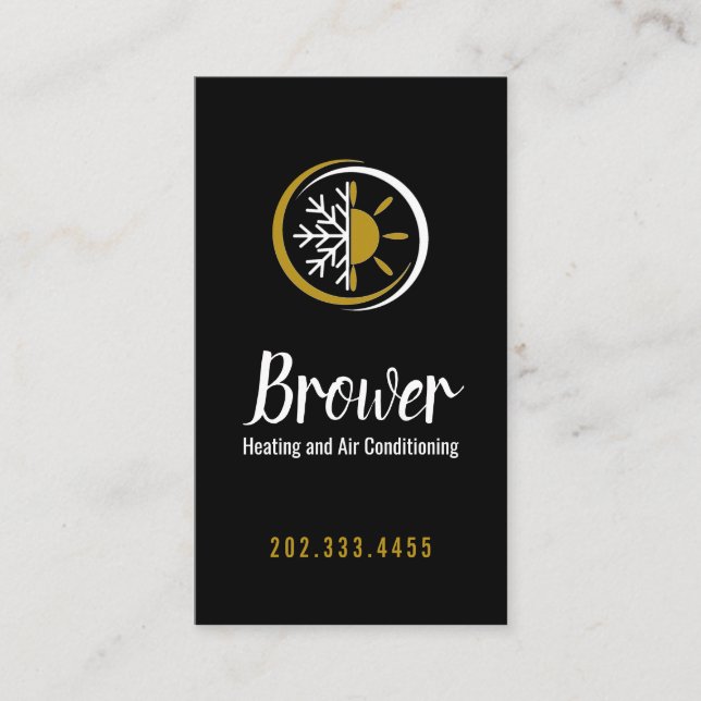 Heizung und Klimaanlage, Kühlung, Reparatur Visitenkarte (Vorderseite)