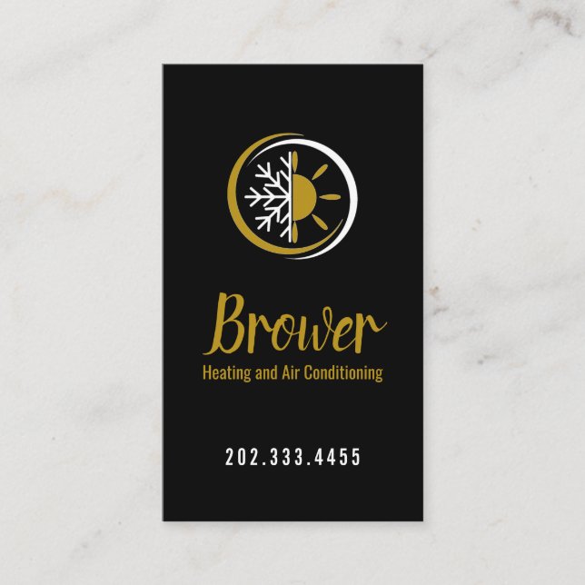 Heizung und Klimaanlage, Kühlung, Reparatur Visitenkarte (Vorderseite)