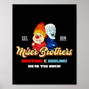 Heizung und Kühlung Brüder Weihnachten Retro Poster
