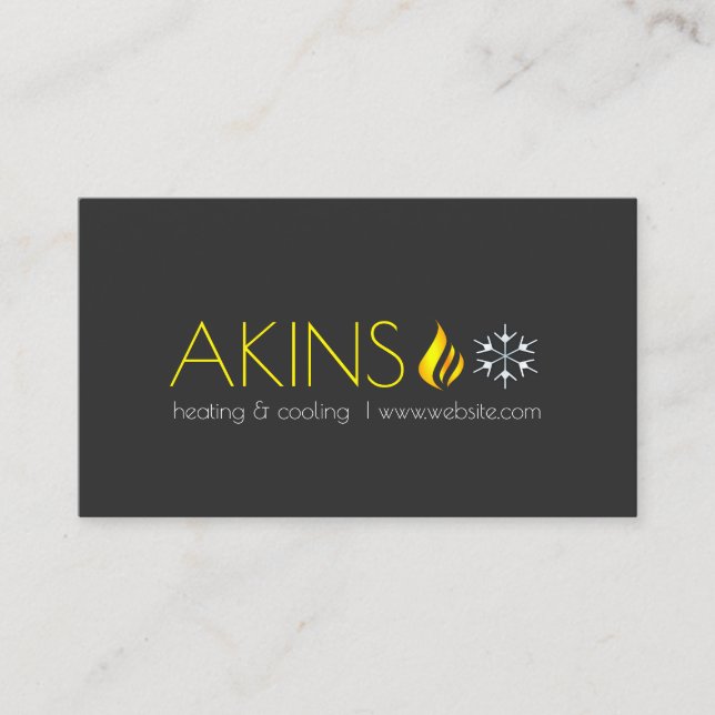 Heizung und Kühlung, Klimaanlage HVAC Visitenkarte (Vorderseite)
