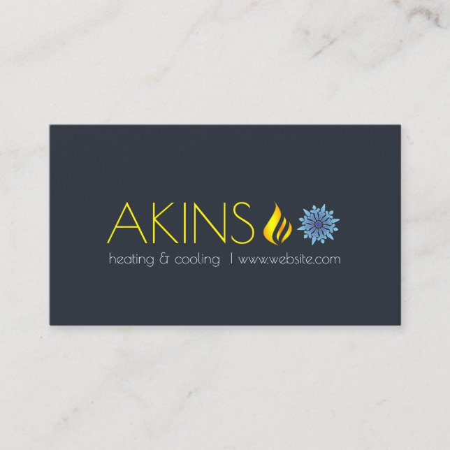 Heizung und Kühlung, Klimaanlage HVAC Visitenkarte (Vorderseite)
