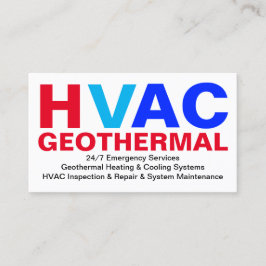 Heizungs- und Kühlsysteme - Geothermische HVAC Visitenkarte