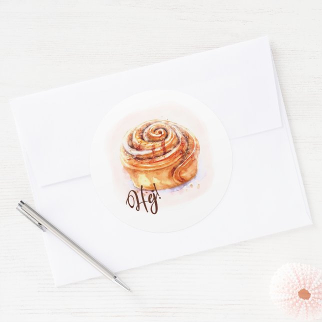 Hej! Kanelbullar Fika Sticker (Umschlag)