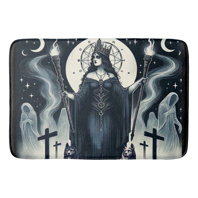 Hekate Goddess of the Crossroads Ghosted Spirits Badematte (Vorderseite)