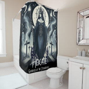 Hekate Goddess of the Crossroads Ghosted Spirits Duschvorhang
