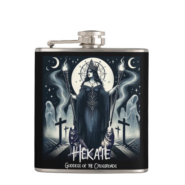 Hekate Goddess of the Crossroads Ghosted Spirits Flachmann (Vorderseite)