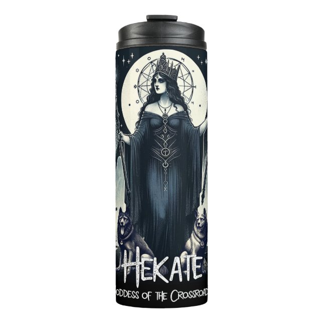 Hekate Goddess of the Crossroads Ghosted Spirits Thermosbecher (Vorderseite)
