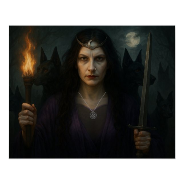 Hekate, Göttin der Crossroads Glossy Poster (Vorderseite)