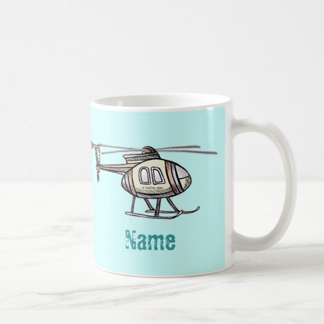 Hektische Helikopter-Tasse Kaffeetasse (Rechts)