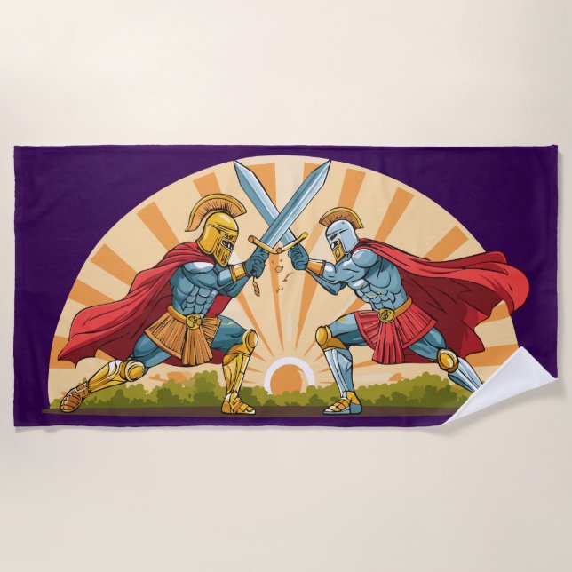 Hektor und Achilles Strandtuch (Vorderseite)