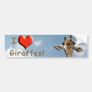 Helaines doof Giraffe Autoaufkleber