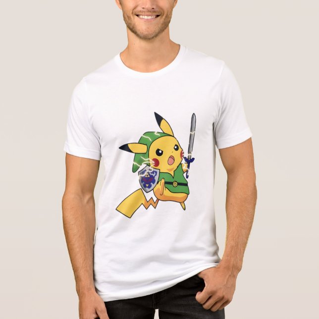 Held Abenteuer Pikachu (Pokemon) Tri-Blend Shirt (Vorderseite)