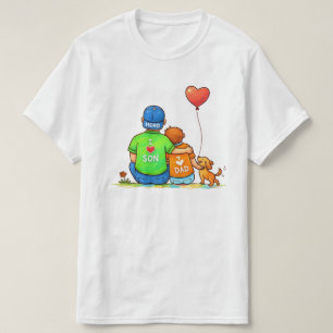 Held Daddy & Liebender Sohn Herren Minimalist T‑Sh T-Shirt