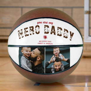 Held Daddy Vater-Tag 2 Foto-Collage Basketball