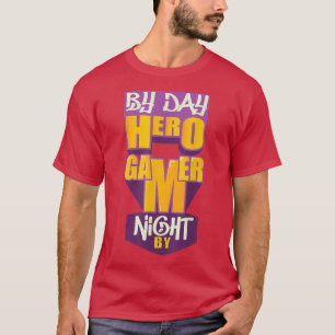 Held für Tag Gamer für Nacht Millionär-Design für T-Shirt