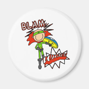 Held Jungen mit Schild Magnet