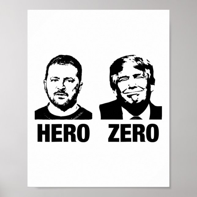 Held Zelensky Zero Trump Steht mit der Ukraine Unt Poster (Vorne)