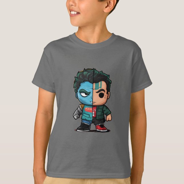 Held zum Shirt, Anime zum Shirt, Cartoon coole Sac T-Shirt (Vorderseite)