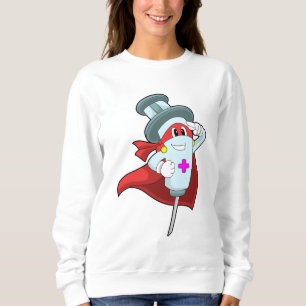 Helden als Krankenschwester mit Spritze Sweatshirt