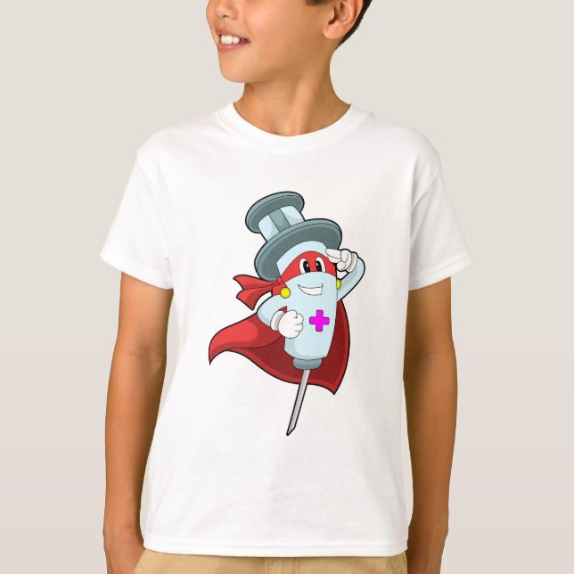 Helden als Krankenschwester mit Spritze T-Shirt (Vorderseite)