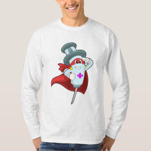 Helden als Krankenschwester mit Spritze T-Shirt