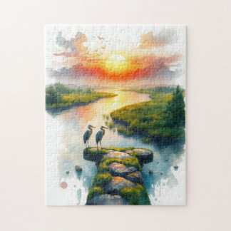 Helden bei Sonnenuntergang Puzzle