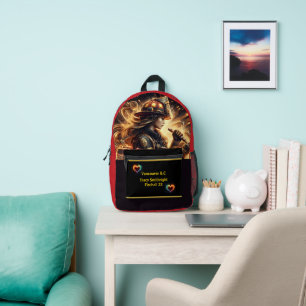 Helden des Alltags Feuerwehrleute Goldene Flamme Bedruckter Rucksack