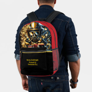 Helden des Alltags Feuerwehrleute Goldene Stunde Bedruckter Rucksack