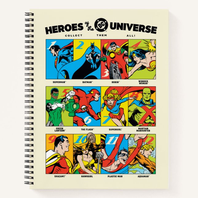 Helden des DC™ Universums Notizbuch (Vorderseite)