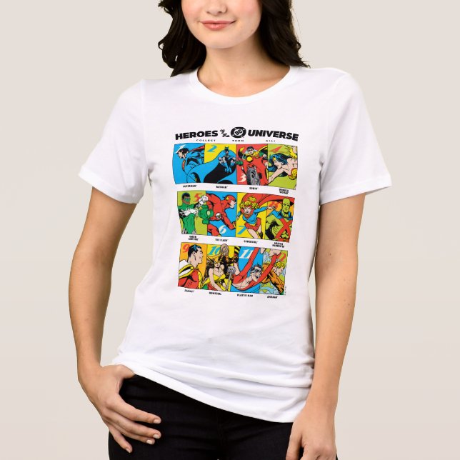 Helden des DC™ Universums Tri-Blend Shirt (Vorderseite)