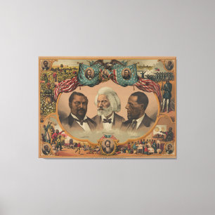 Helden des farbigen Rennens 1881 Frederick Douglas Leinwanddruck