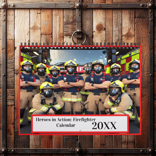 Helden in Aktion: Feuerwehrmann 20XX Kalender