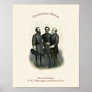 🎖️ Helden Konföderierte Generäle 1896 Poster