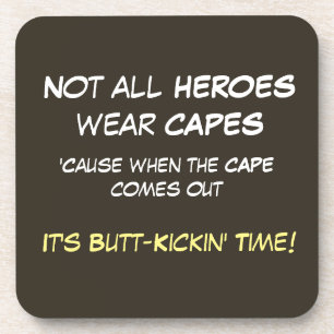 Helden ohne Cape - Hartplastik-Unterlage Getränkeuntersetzer