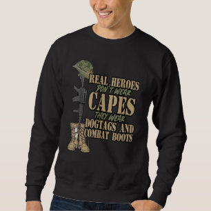 Helden tragen keine Kapen, die sie tragen Hundesch Sweatshirt